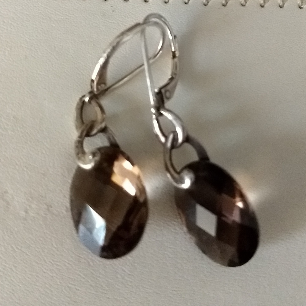 Sterling Silver Smoky Quartz Earrings ❤️$firm